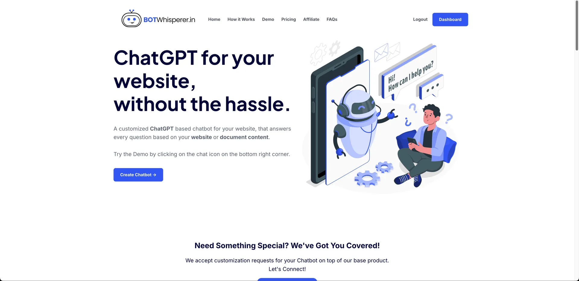 BotWhisperer: RAG-Enabled SaaS Chatbot Platform